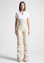 tacked-vegan-leather-t-shirt-jumpsuit-beige