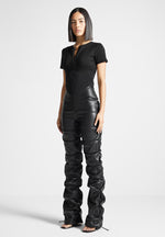 tacked-vegan-leather-t-shirt-jumpsuit-black