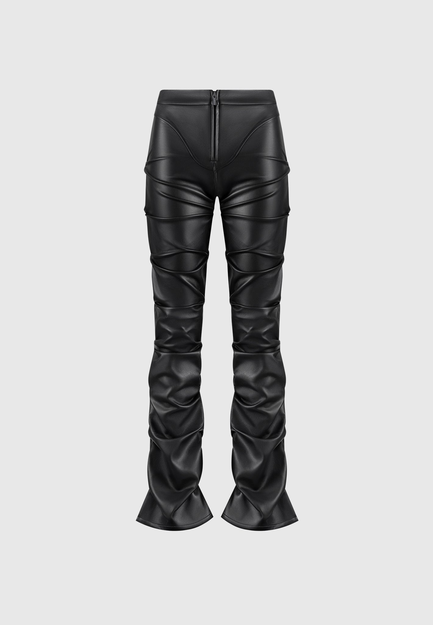 caroline-tacked-leather-fit-and-flare-trousers-black