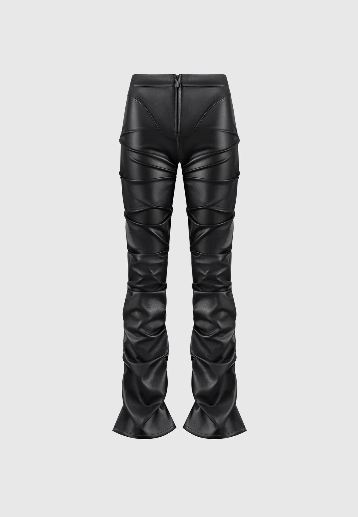 caroline-tacked-leather-fit-and-flare-trousers-black