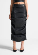 tacked-leather-midaxi-skirt-black