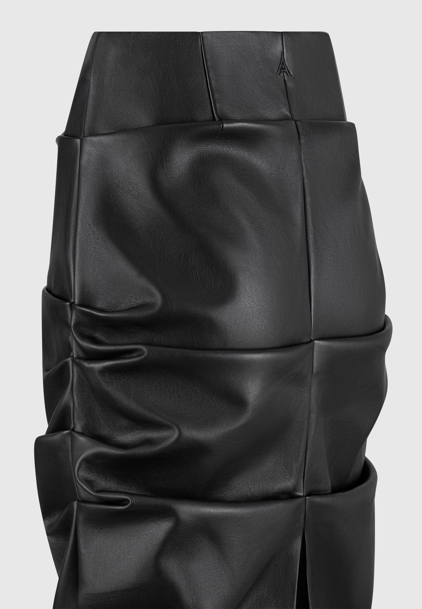 tacked-leather-midaxi-skirt-black