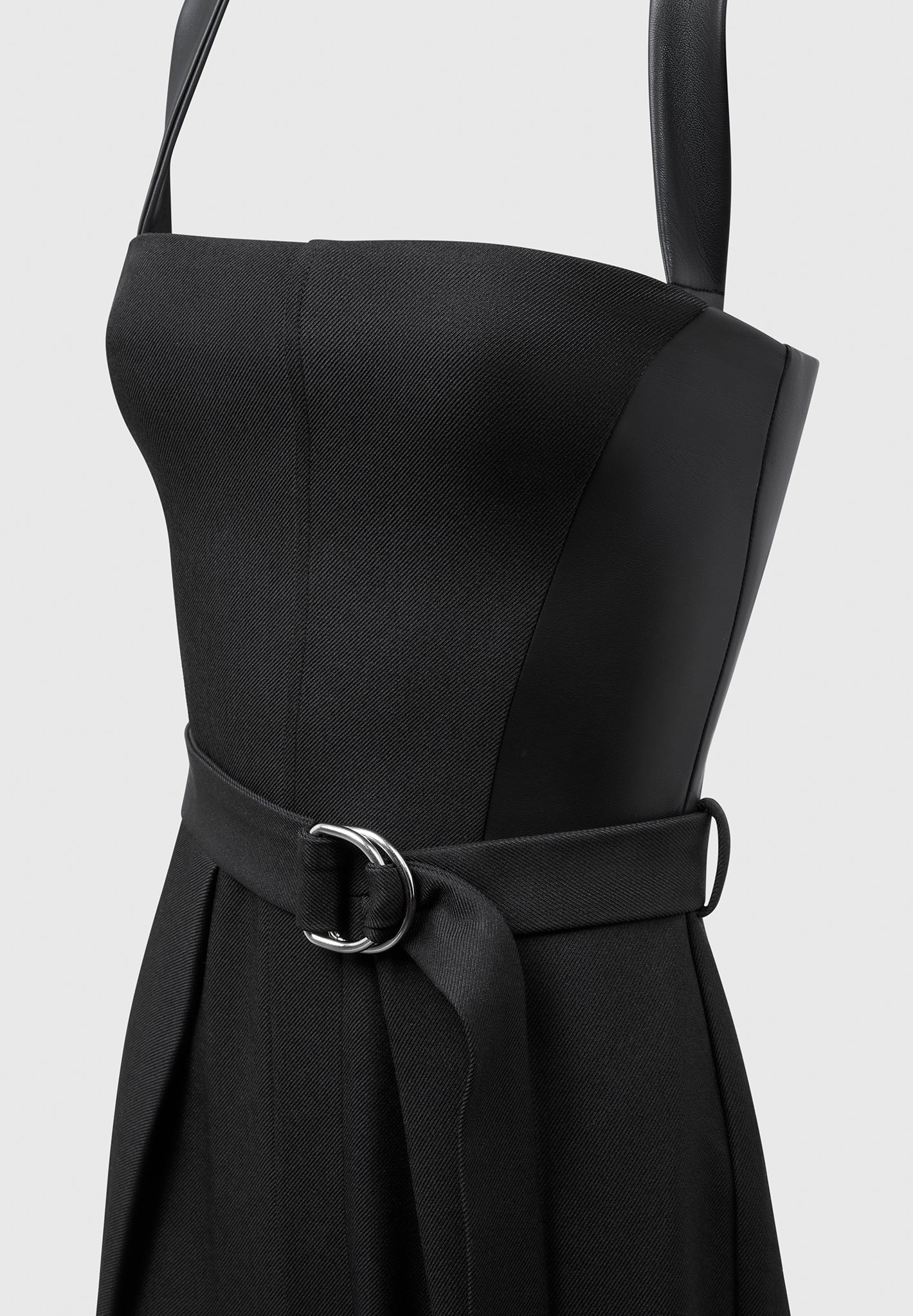 Sabine - Tailored Pleat Jumpsuit with Belt - Black