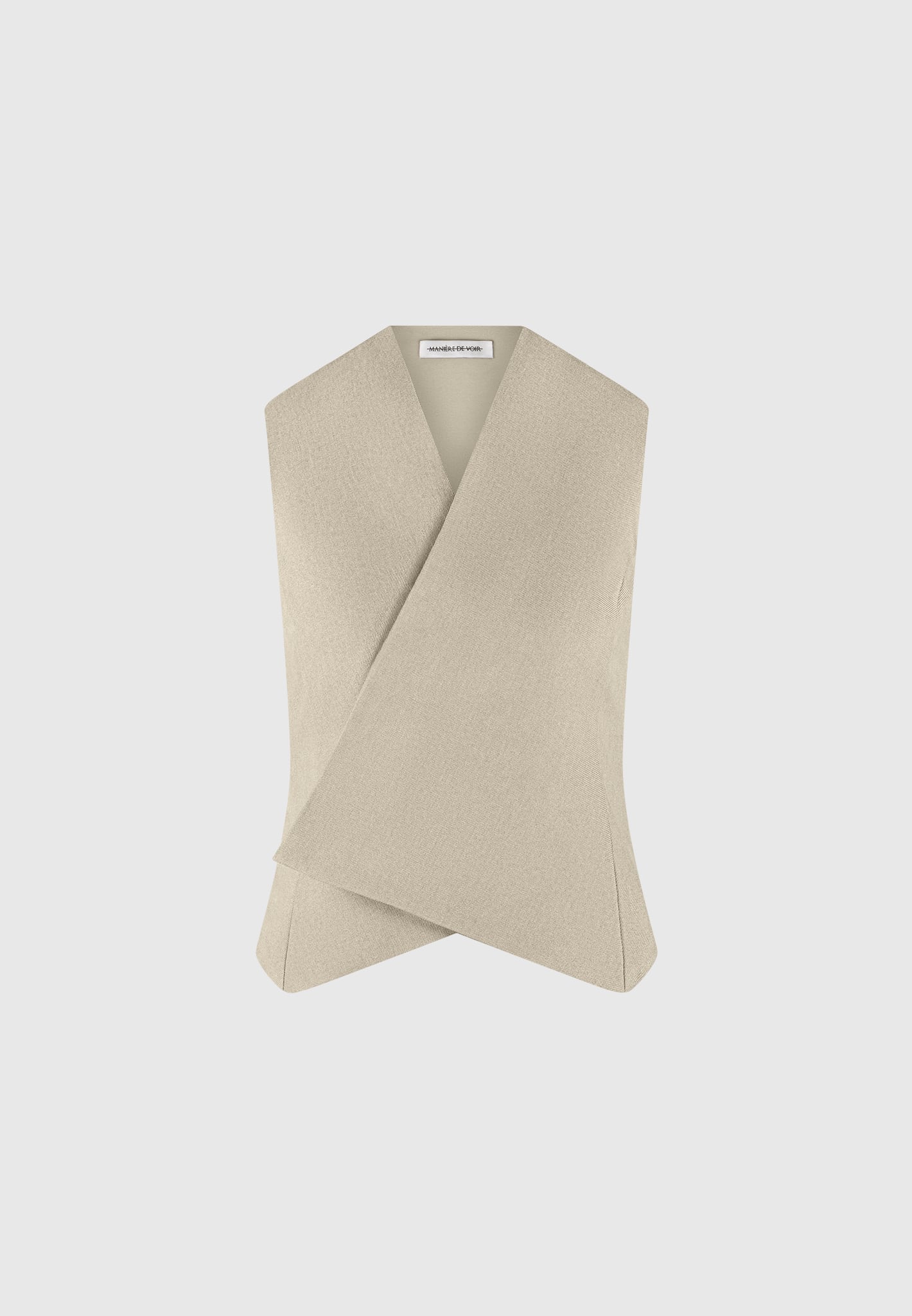 Laurence - Tailored Wrap Waistcoat - Beige