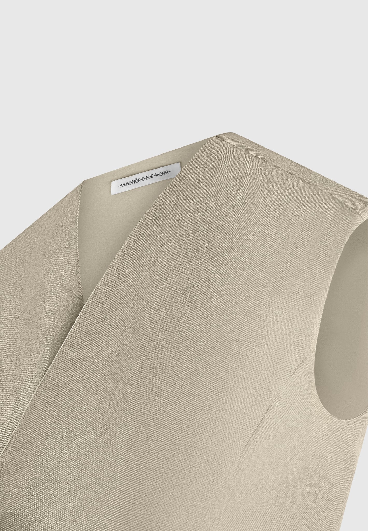 Laurence - Tailored Wrap Waistcoat - Beige