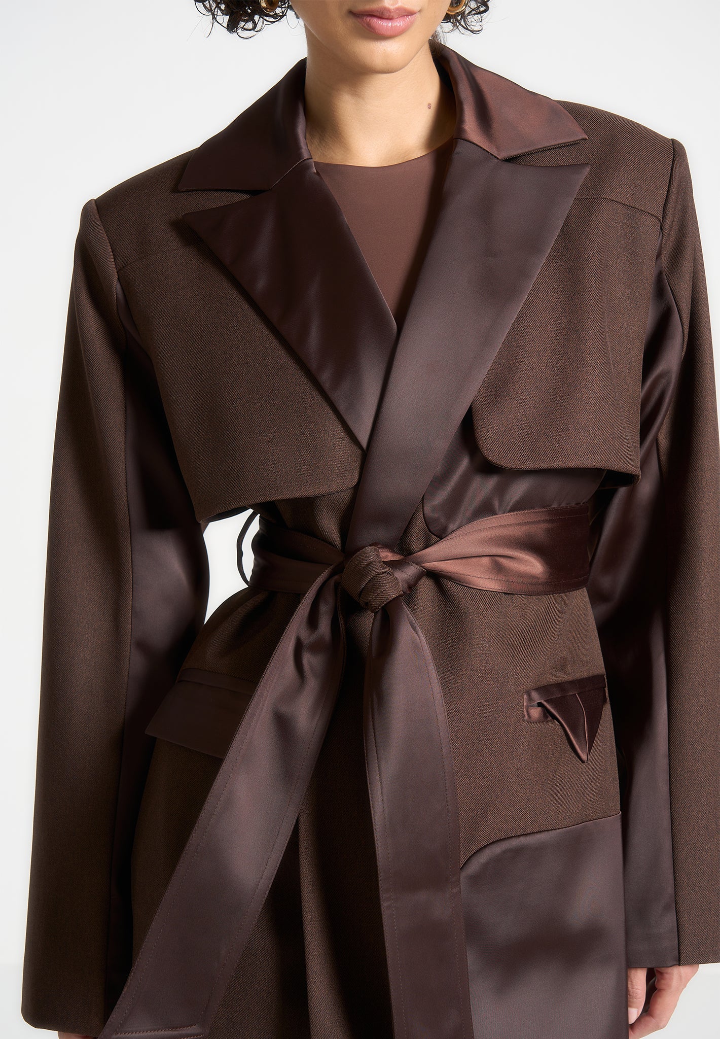 tailored-satin-trench-coat-brown