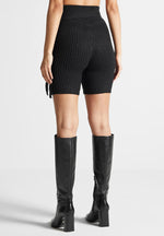 tie-up-knitted-cycling-shorts-black