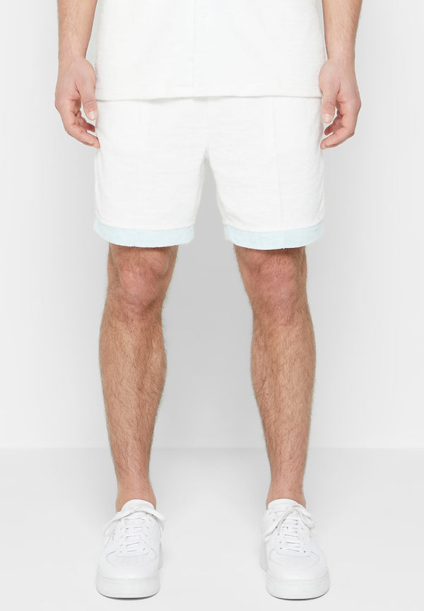 Towelled Shorts - White