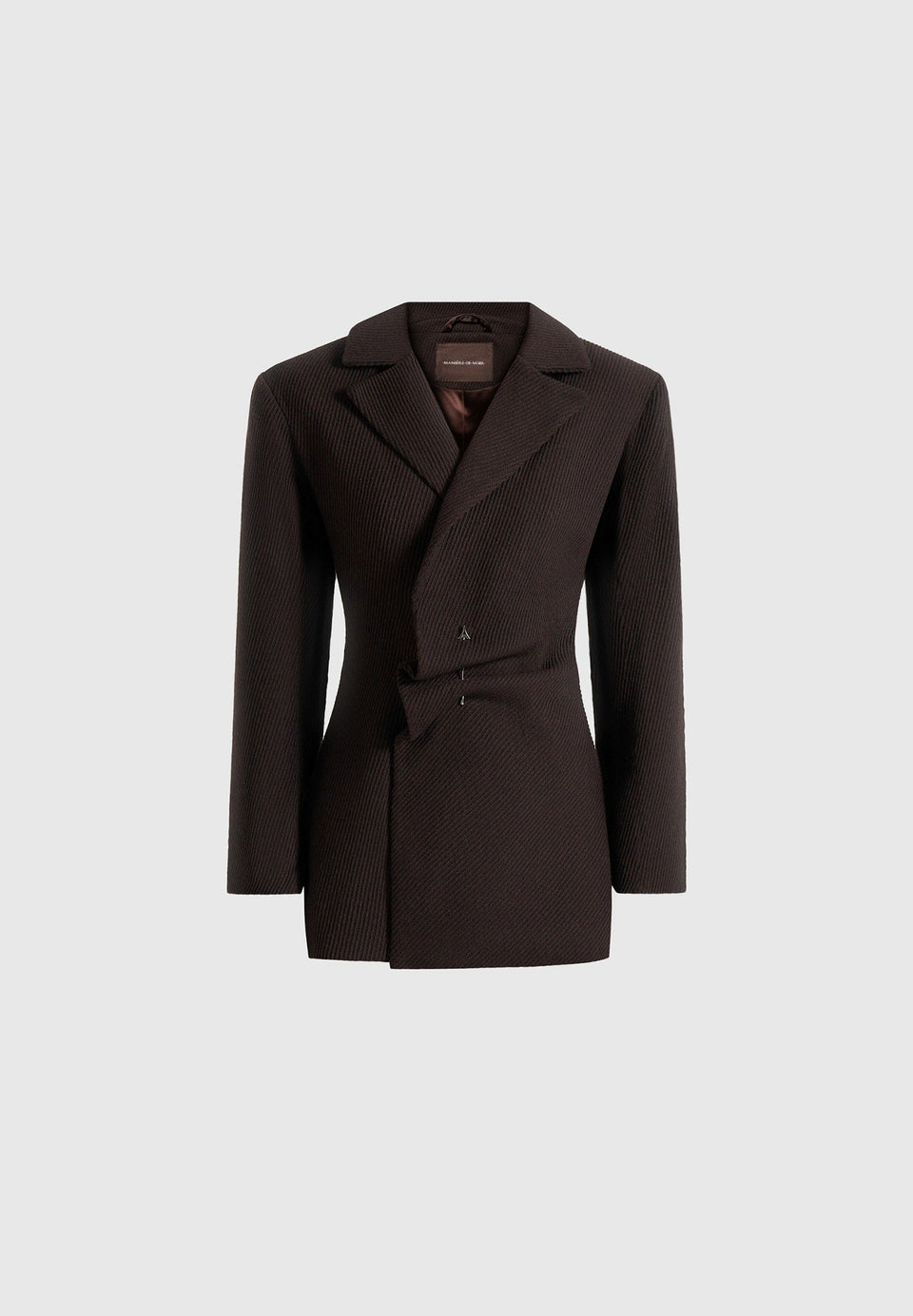 oversized-wool-asymmetric-blazer-dress-brown
