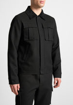 twill-trucker-jacket-with-velvet-collar-black