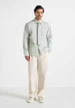 dylan-unisex-pinstripe-long-sleeve-shirt-with-detachable-tie-sage
