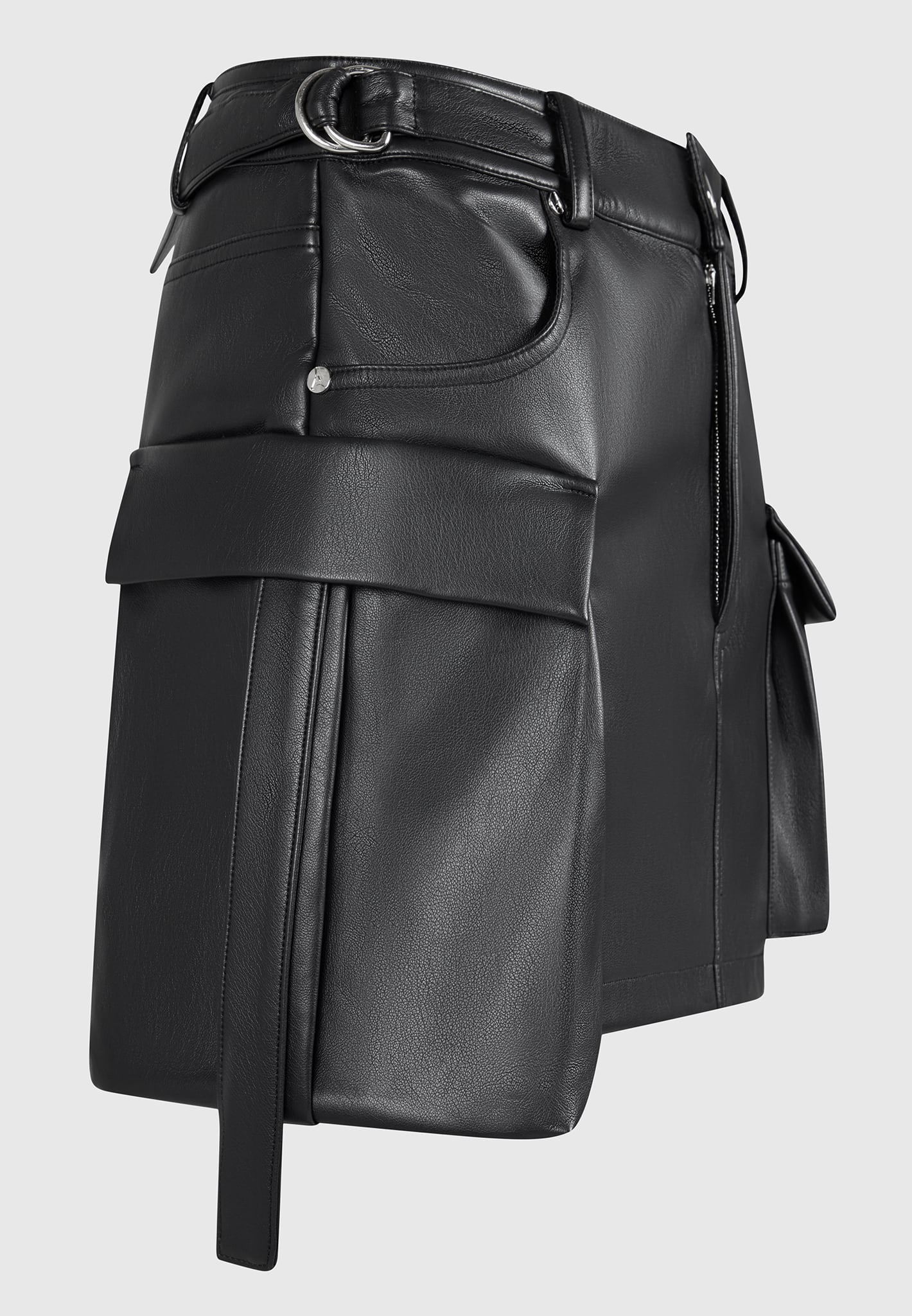 vegan-leather-cargo-mini-skirt-black