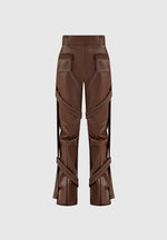 vegan-leather-carpenter-cargo-trousers-brown