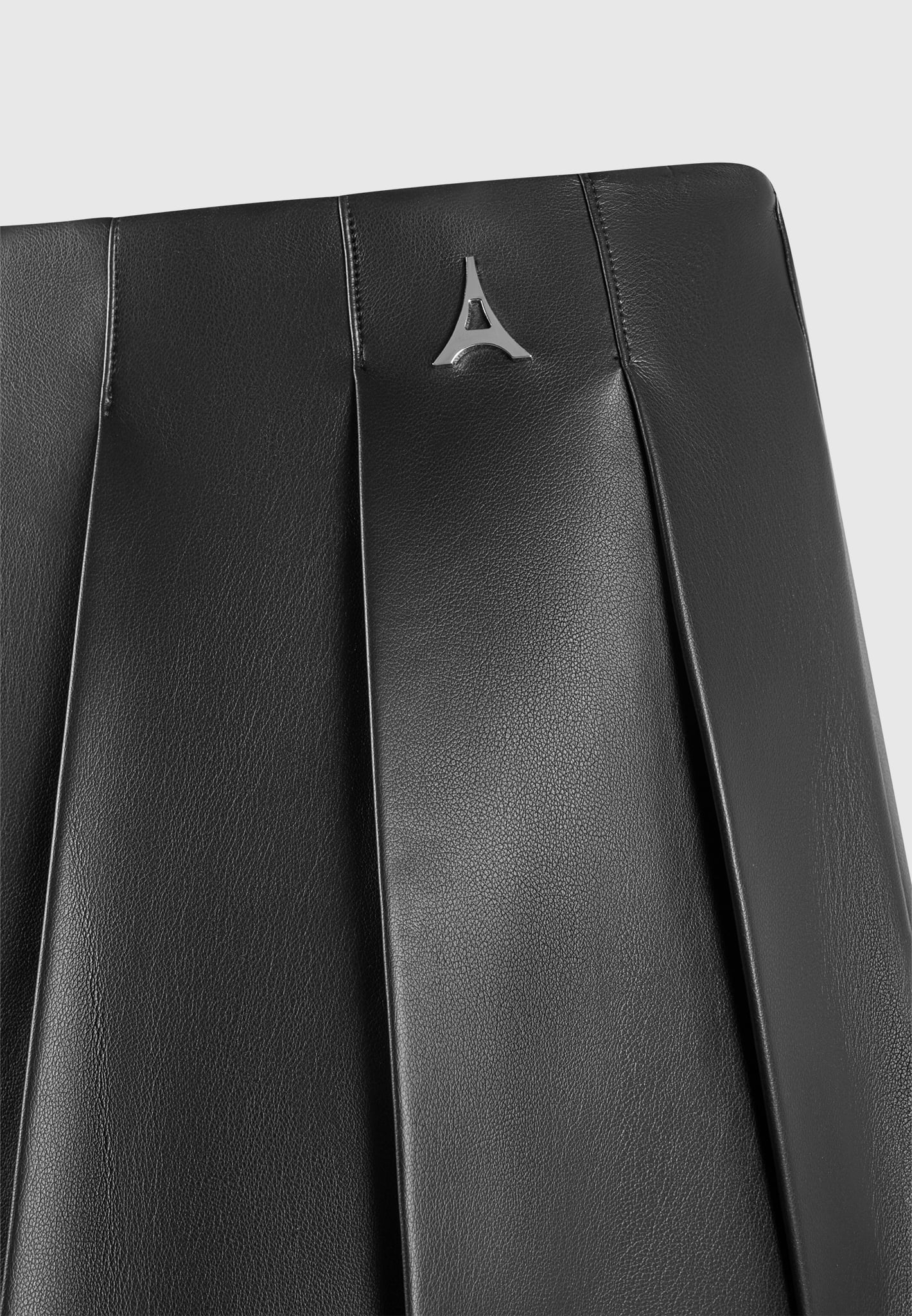 Juliette - Leather Pleated Skort - Black