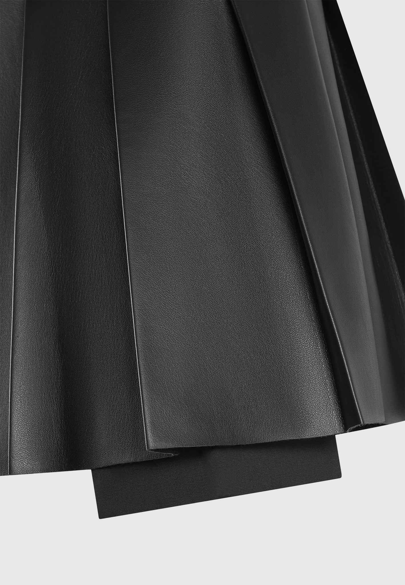 Juliette - Leather Pleated Skort - Black