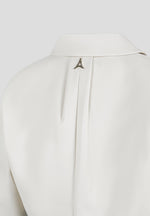 Leather Super Cropped Jacket - Beige