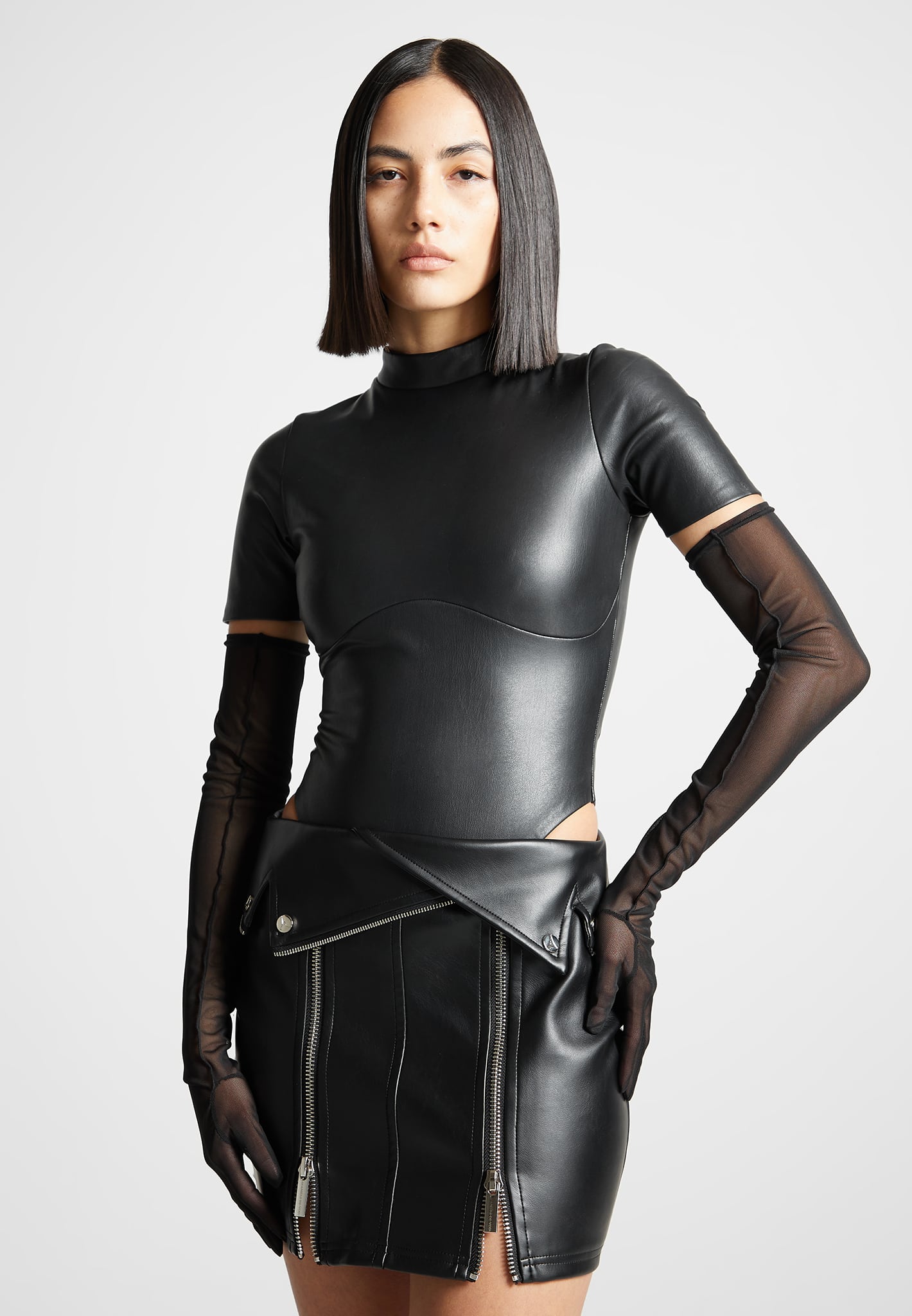 vegan-leather-bodysuit-with-mesh-gloves-black