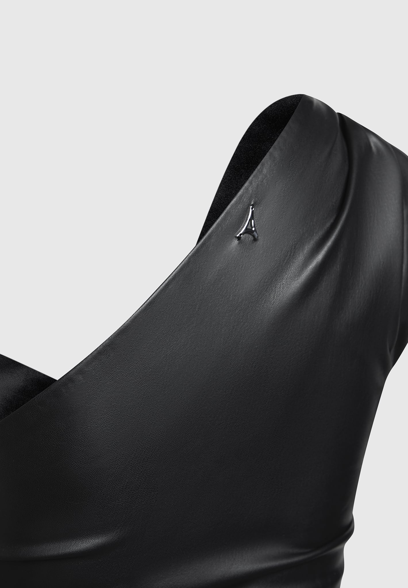vegan-leather-gathered-bodysuit-with-sleeves-black