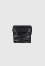 pleated-bandeau-leather-corset-top-black