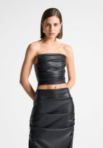 vegan-leather-pleated-bandeau-corset-top-black