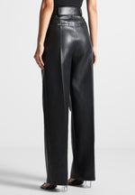 vegan-leather-pleated-trousers-with-eiffel-belt-black