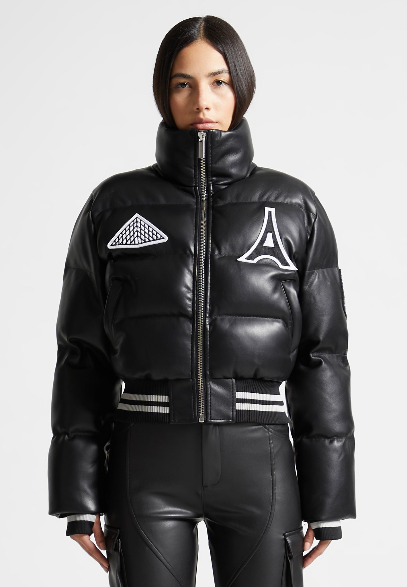 vegan-leather-signature-varsity-puffer-jacket-black