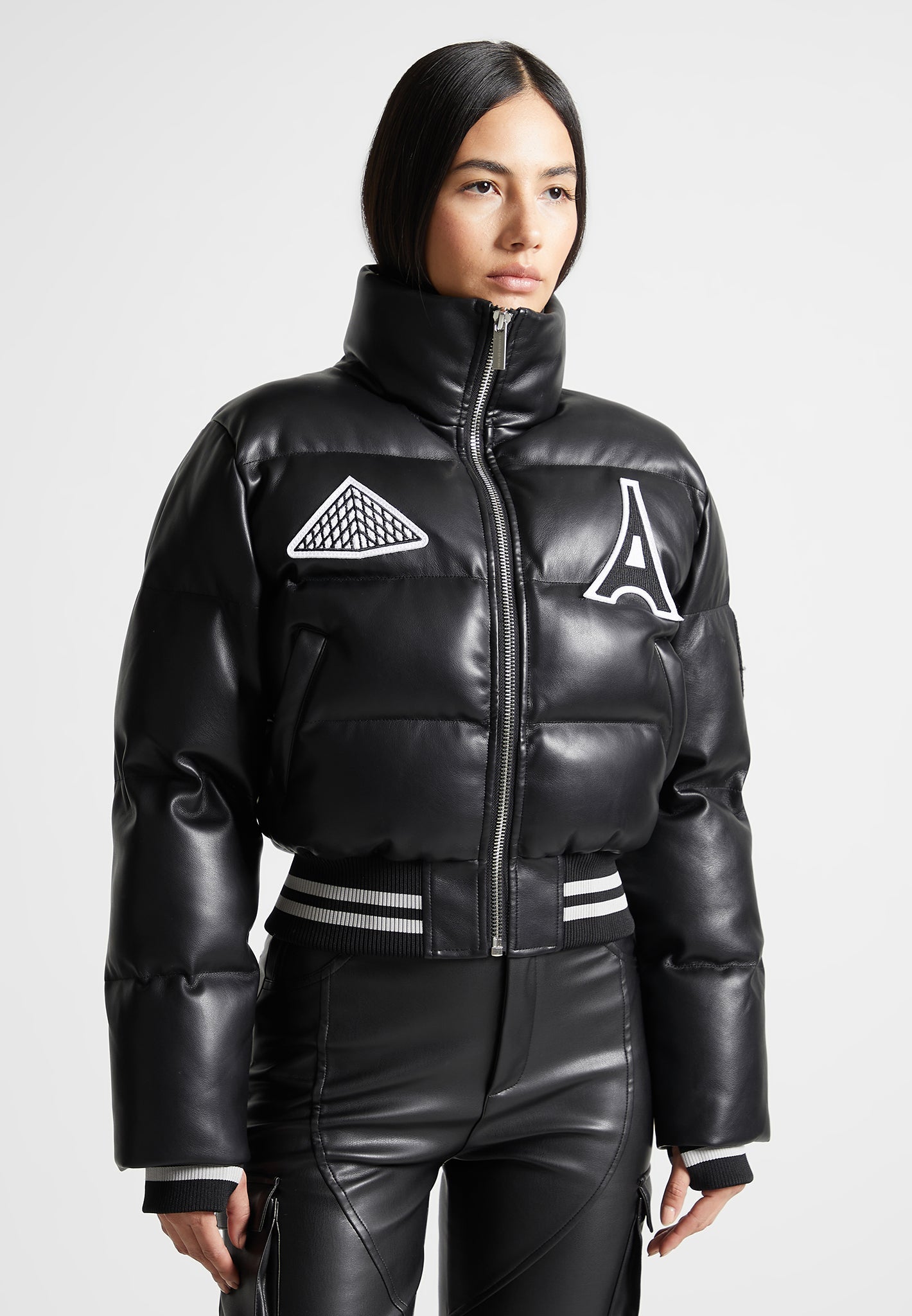 vegan-leather-signature-varsity-puffer-jacket-black