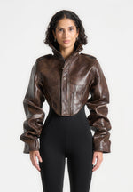 solange-vintage-leather-tacked-sleeve-corset-jacket-brown
