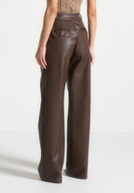 olivia-pebbled-leather-pleated-stacked-trousers-brown