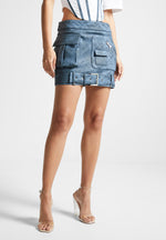 vintage-vegan-leather-cargo-mini-skirt-blue