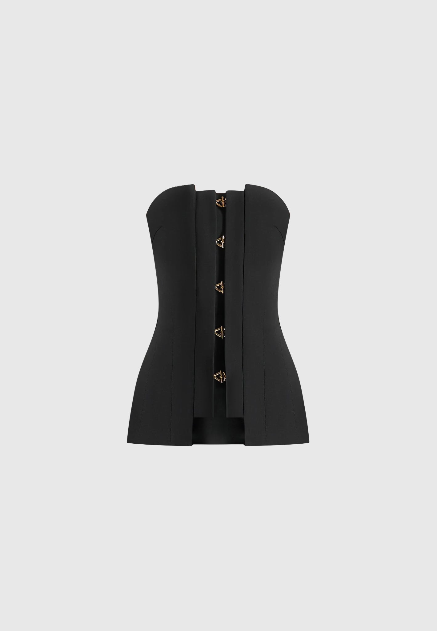 Viviane - Clasp Detail Bandeau Top - Black