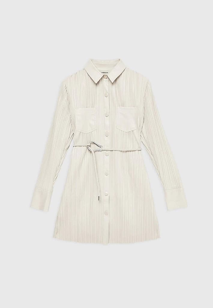 vegan-leather-pleated-shirt-dress-stone