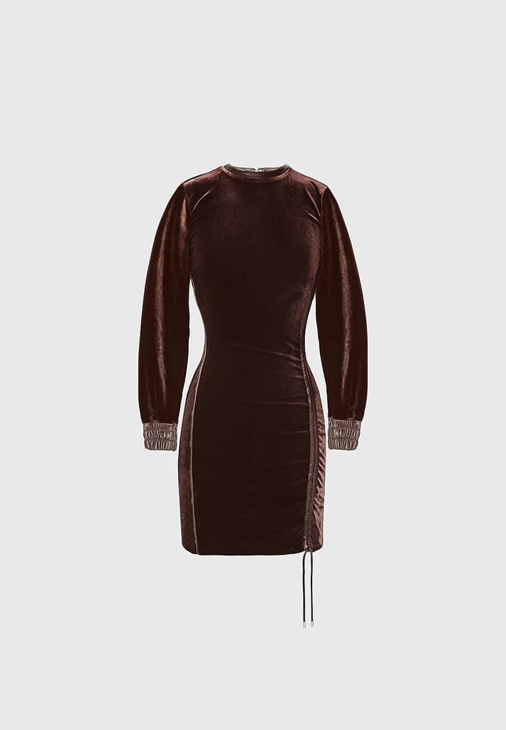 velour-mini-dress-brown