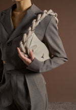 Dina - Asymmetric Tailored Cropped Blazer - Dark Taupe