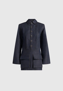 Laure - Cargo Shirt Mini Dress - Indigo