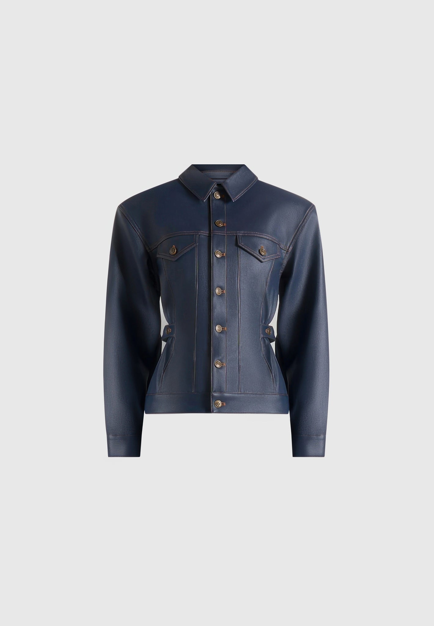 karla-wax-effect-cinch-waist-jacket-indigo