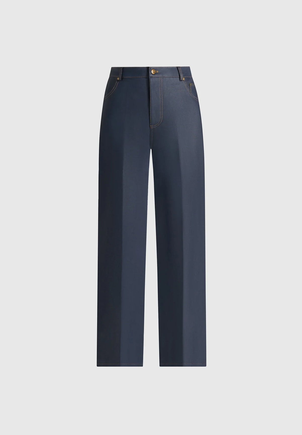Jana - Wax Effect Denim Boyfriend Jeans - Indigo
