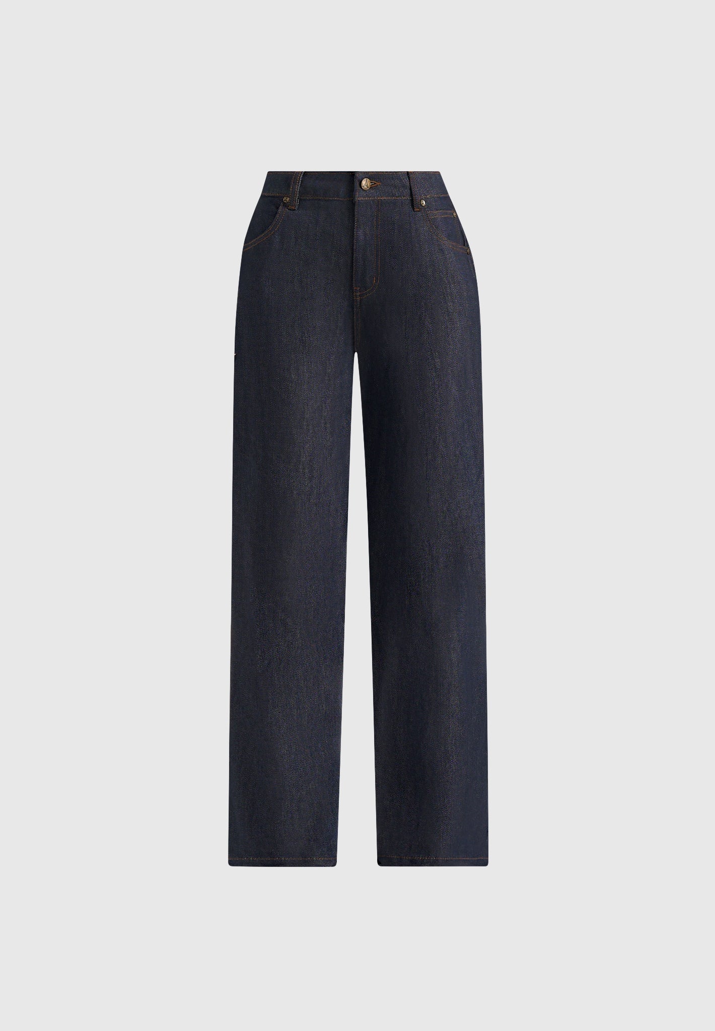 Florence - High Rise Straight Leg Denim Jeans - Indigo