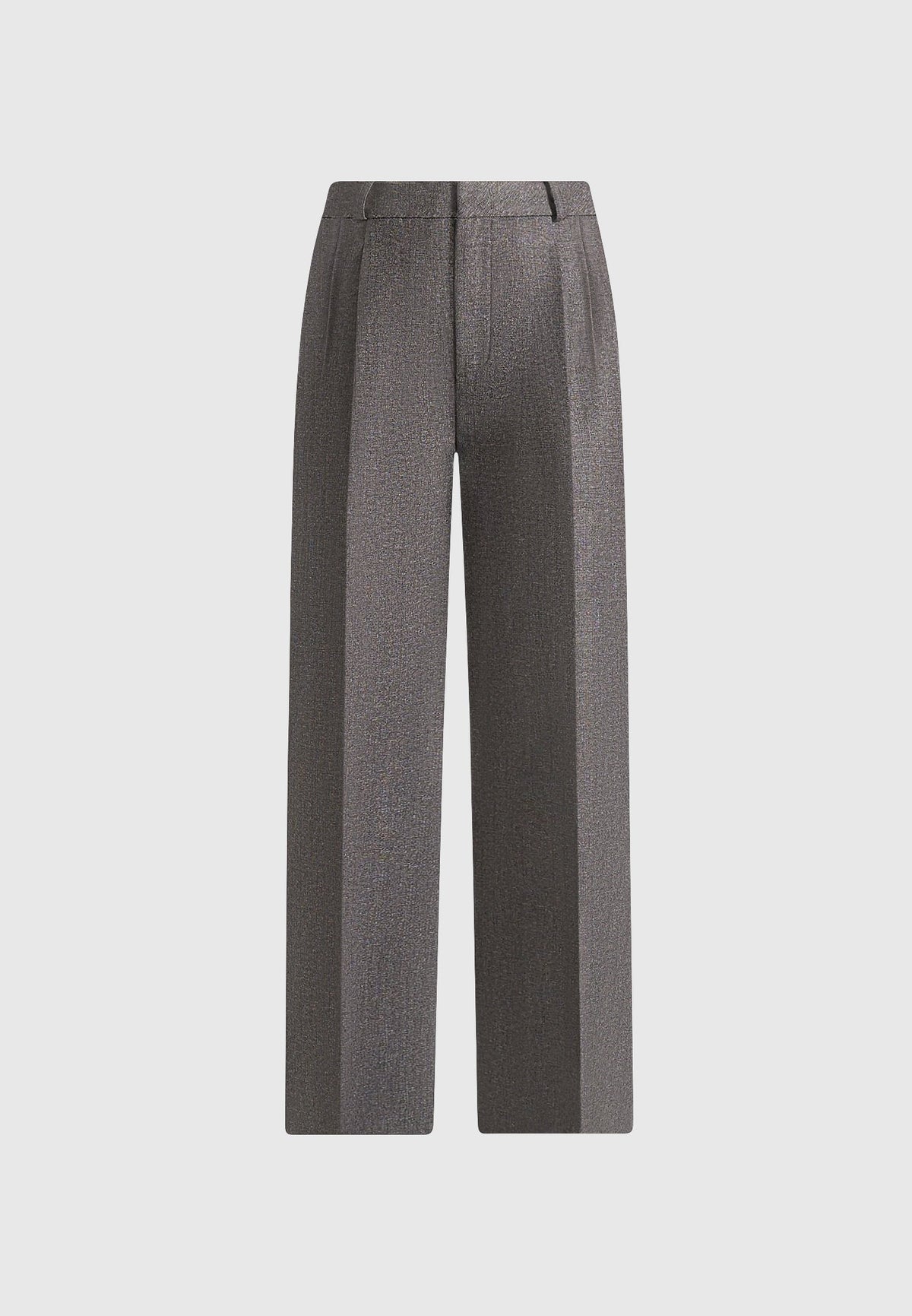 Julie - Speckled Tailored Twin Pleat Pants - Grey Speckle