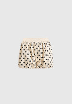 Zoe - Satin Polka Dot Balloon Shorts - White