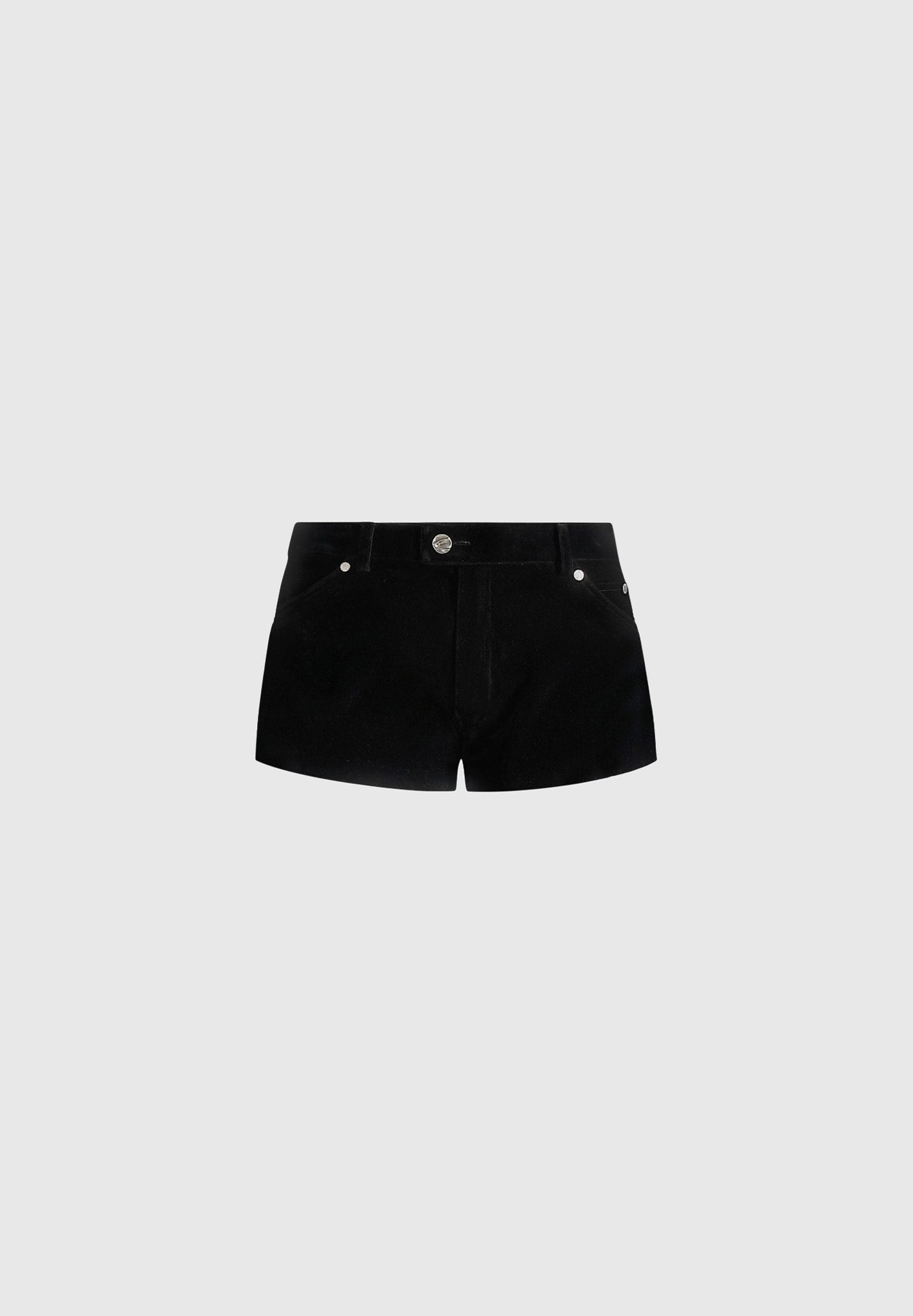 samia-velvet-patent-mini-shorts-black