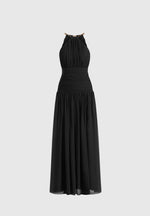 fabienne-metallic-ruched-halterneck-maxi-dress-black