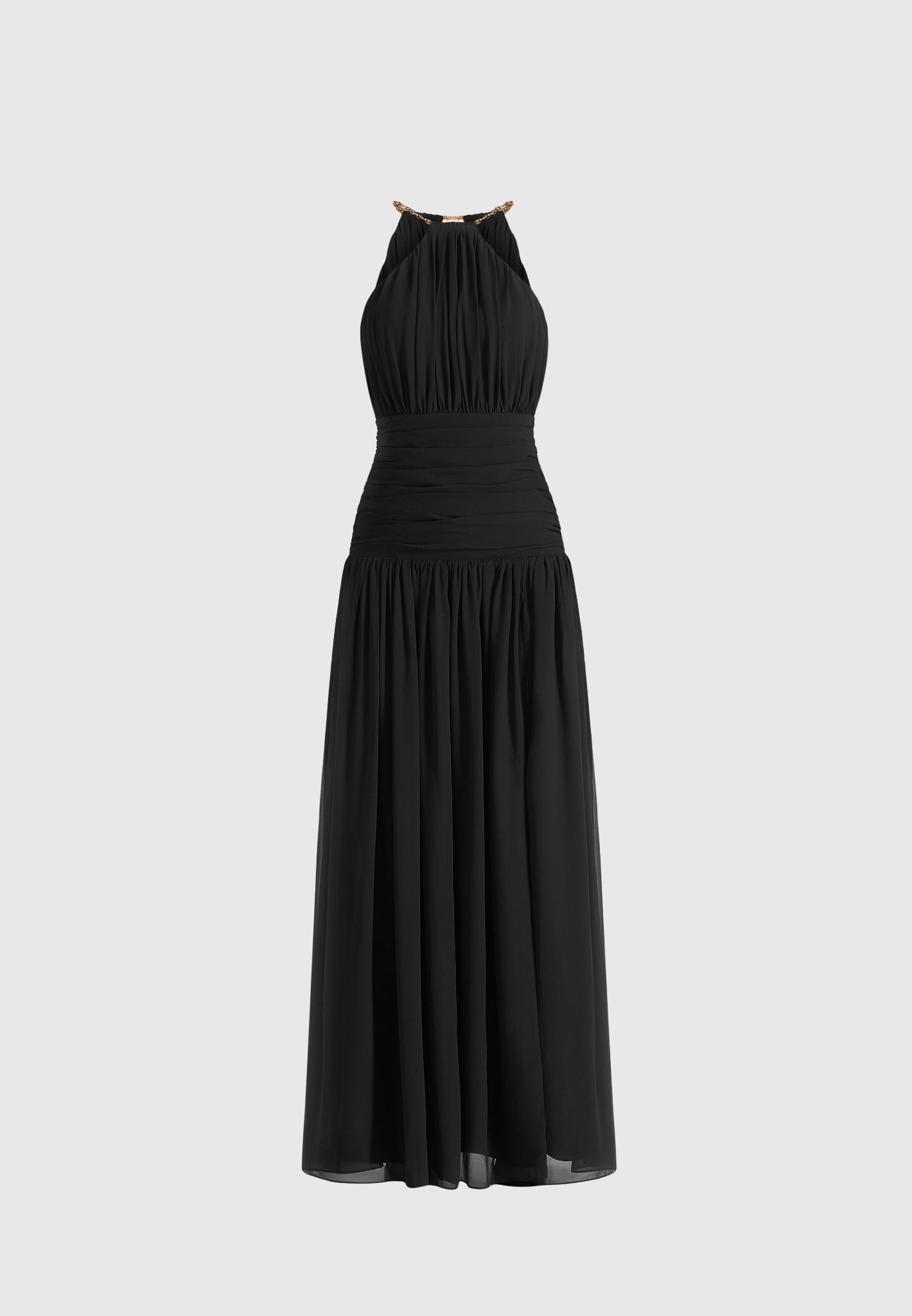 fabienne-metallic-ruched-halterneck-maxi-dress-black