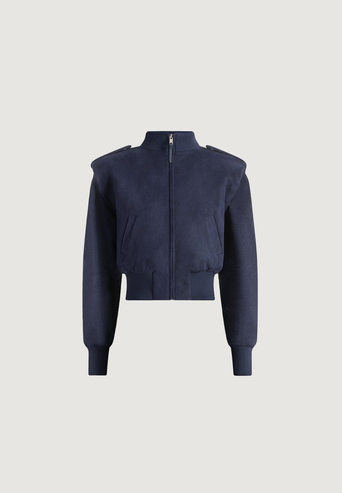 delfina-suede-layered-shoulder-cropped-bomber-jacket-navy