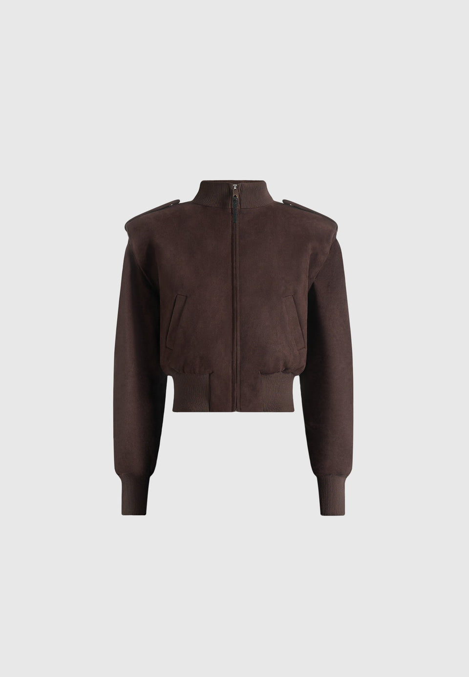 delfina-suede-layered-shoulder-cropped-bomber-jacket-brown