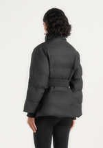 Kaia - Belted Puffer Jacket - Black