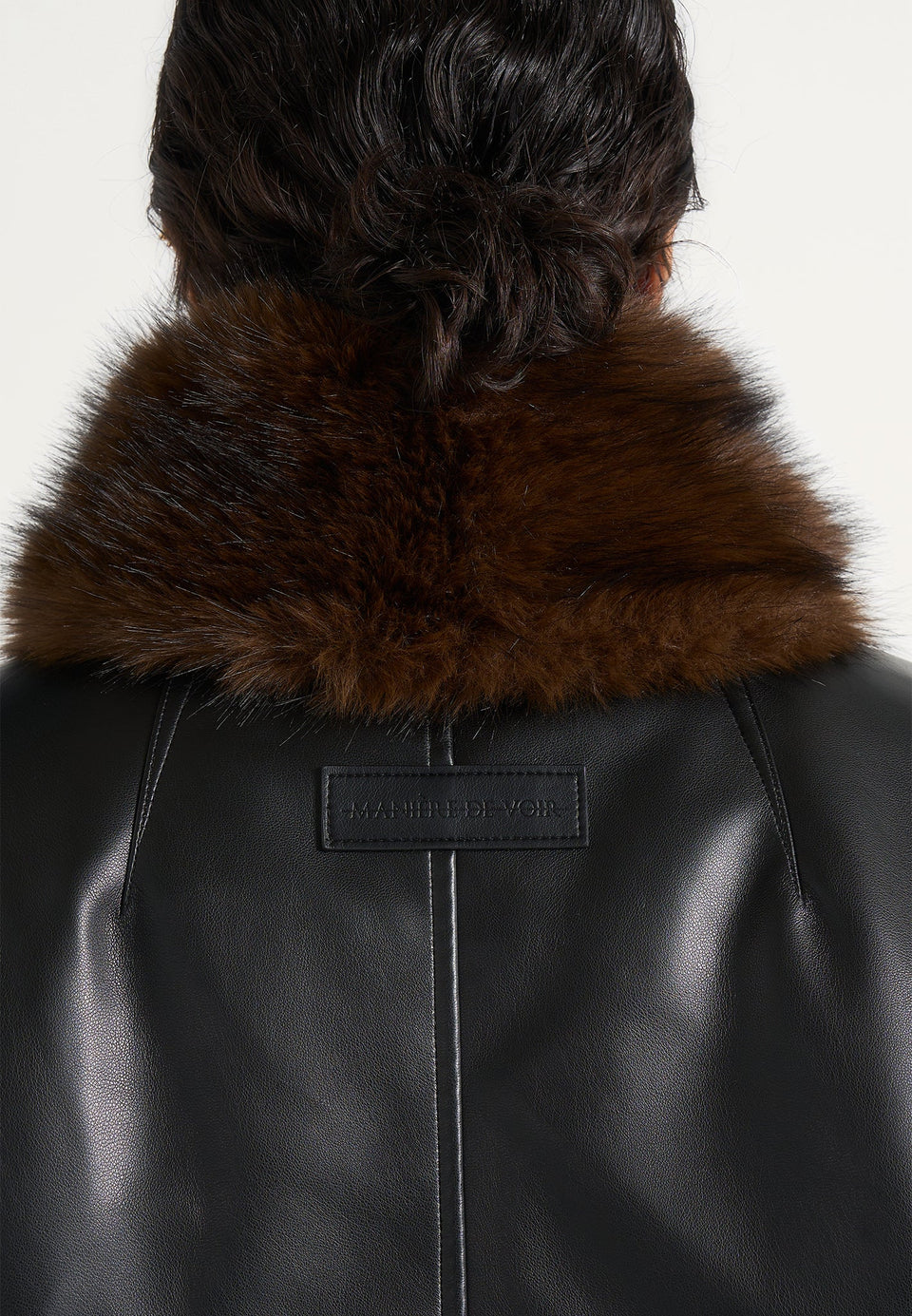 Oakley - Fur Collar Leather Bomber Jacket - Black
