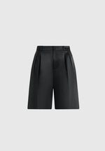 lorette-twin-pleat-satin-shorts-black