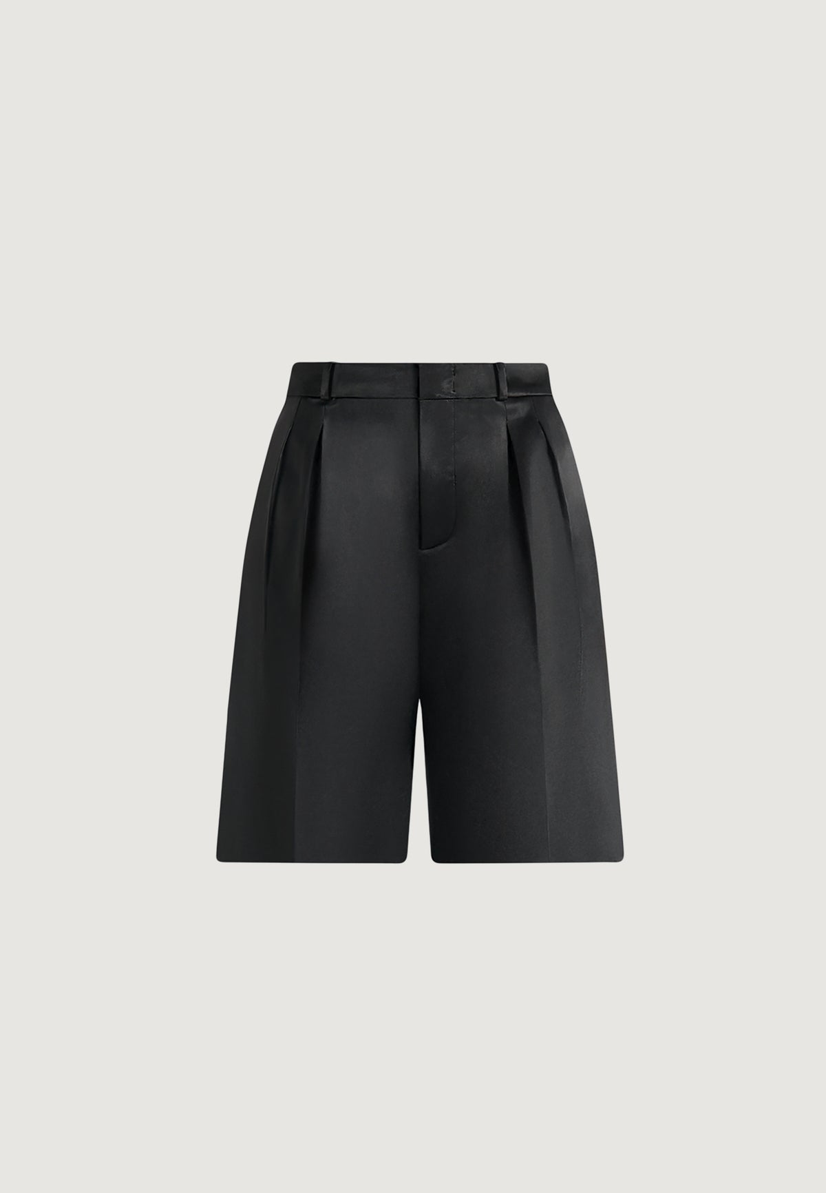 lorette-twin-pleat-satin-shorts-black