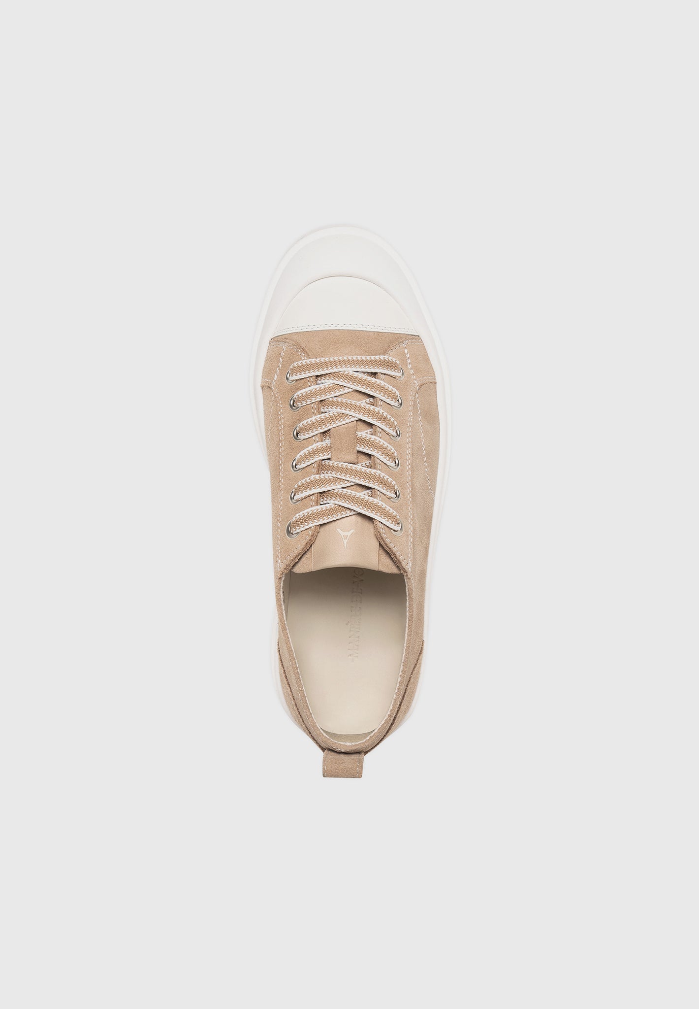 Women's Vienna - Suede Contrast Stitch Sneaker - Beige